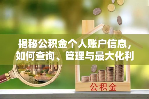 七里河揭秘公积金个人账户信息，如何查询、管理与最大化利用